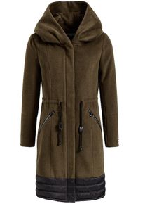 Khujo, Damen Mantel 'MOROWA', Khaki / Schwarz