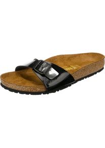 Birkenstock, Damen Pantoletten, Cognac / Schwarz