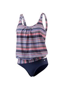 s.Oliver RED LABEL Beachwear, Damen s.Oliver RED LABEL Beachwear Oversize-Tankini mit schönem Bordürendruck, Blau / Pink