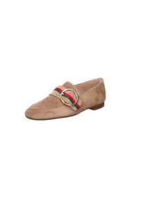 Paul Green, Damen Slipper, Hellbeige / Tanne / Rot