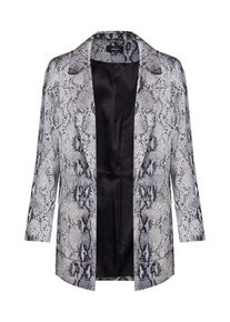 Only, Damen Blazer 'Karla Anna', Silbergrau / Schwarz