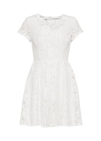 Wal G., Damen Cocktailkleid aus Spitze, Wei&szlig;