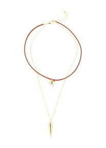 ABOUT YOU, Damen Halskette 'JULIANA', Braun / Gold