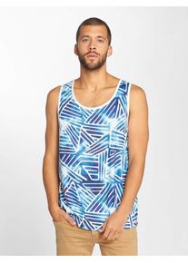 Just Rhyse, Herren Tank-Top Alcata mit All-Over-Print, Blau