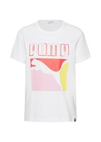 Puma, Damen Shirt 'Graphics Reg Triple Col', Gelb / Rosa / Rot / Wei&szlig;