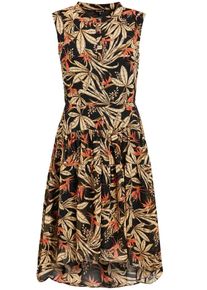 Khujo, Damen Kleid 'Tawni', Beige / Orange / Schwarz