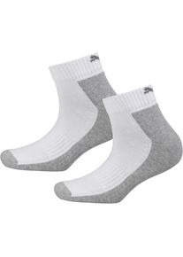 Puma, Herren Sportkurzsocken, Graumeliert / Wei&szlig;