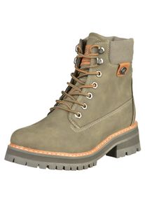 Dockers by Gerli, Damen Stiefelette, Rauchgrau / Hellorange