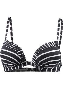 watercult, Damen Bikini Oberteil 'Island Escape', Schwarz / Weiß