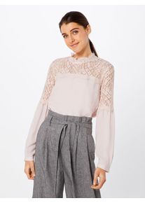 New Look, Damen Blusen '27.04 WW F FN LACE YOKE LS SHL P9', Rosé