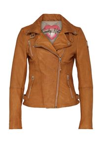 Freaky Nation, Damen Lederjacke 'Bikerprincess', Cognac