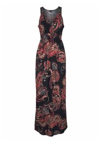 Lascana, Damen Maxikleid, Mischfarben / Schwarz