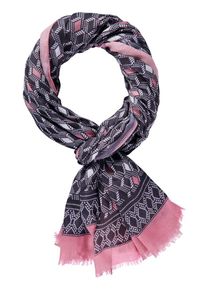 Taifun, Damen Schal, Rosa / Schwarz / Weiß