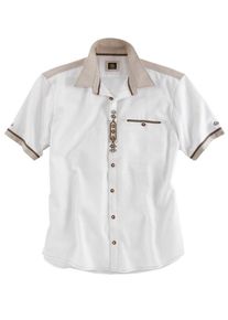 OS-Trachten, Herren Trachtenhemd, Creme / Elfenbein / Weiß