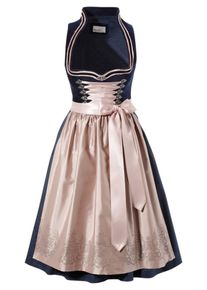 Marjo, Damen Dirndl, Dunkelblau / Rosa