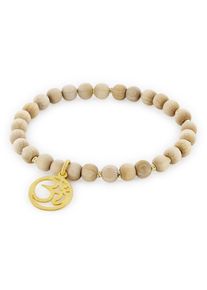 YOGISTAR.COM, Damen Armband, Beige / Gold