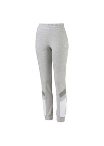 Puma, Damen Sweatpants, Rauchgrau / Graumeliert / Weiß