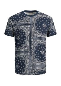 Jack & Jones JACK & JONES, Herren T-Shirt, Nachtblau / Weiß
