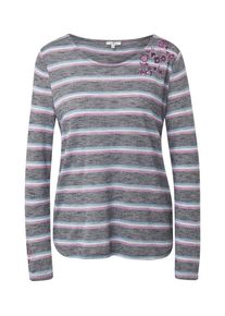 Tom Tailor, Damen Shirt, Hellblau / Graumeliert / Lila / Wei&szlig;