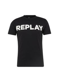Replay, Herren T-Shirt, Schwarz / Weiß