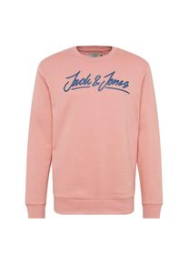 Jack & Jones JACK & JONES, Herren Sweatshirt 'JORART EMPIRE SWEAT CREW NECK', Blau / Rosa