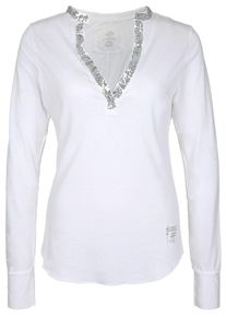 Better Rich, Damen Longsleeve 'Stand Up', Silber / Weiß