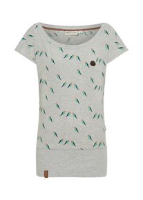 Naketano, Damen T-Shirt 'Wolle Doofmann', Graumeliert