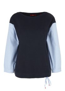 s.Oliver RED LABEL, Damen Pullover, Rauchblau / Nachtblau / Weiß