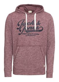 Jack & Jones JACK & JONES, Herren Hoodie, Navy / Pastellrot