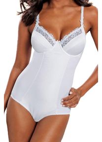 Nuance, Damen Body mit Bügel und Stickereispitze, Weiß