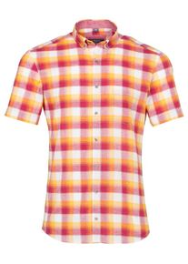 Eterna, Herren Hemd SLIM FIT, Gelb / Rot / Wei&szlig;