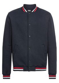 Urban Classics, Herren 3-Tone College Sweat Jacket, Navy / Rot / Weiß