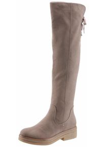 Tamaris, Damen Overkneestiefel, Taupe