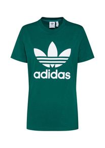 adidas originals, Damen T-Shirt 'Trefoil', Grün / Weiß