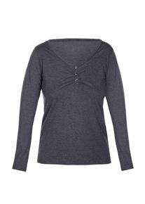Sassa Mode Sassa, Damen Langarm-Shirt 'MELANGE MIX&MATCH', Graumeliert