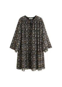 Mango, Damen Kleid 'Vivito', Taubenblau / Goldgelb / Grau / Schwarz
