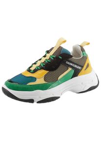Calvin Klein, Damen Sneaker 'Maya', Gelb / Gr&uuml;n / Petrol / Schwarz