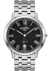 Roamer, Herren Schweizer Uhr 'Superslender Gents', Silber