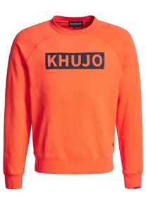 Khujo, Herren Sweatshirt 'Eliaz', Taubenblau / Neonorange