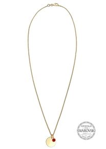 Elli, Damen Halskette 'Geburtsstein', Gold / Rot