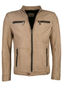 Maze, Herren Lederjacke mit Reißverschluss am Ärmel 'Kane', Camel