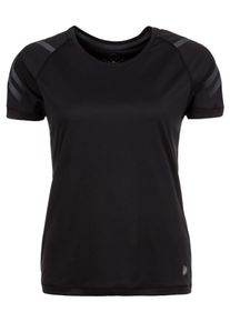 asics, Damen Laufshirt, Grau / Schwarz