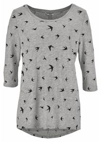 Only, Damen Longshirt 'CASA', Graumeliert / Schwarz
