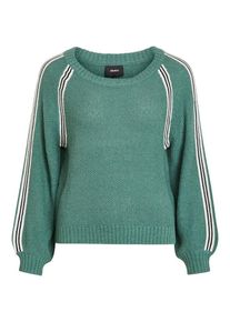 Object, Damen Pullover, Jade / Schwarz / Wei&szlig;