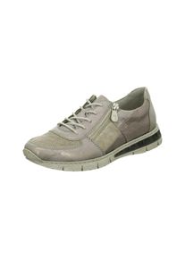 Rieker, Damen Schn&uuml;rschuhe, Gold / Grau / Stone