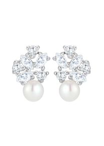 Elli Premium, Damen Ohrringe, Silber / Perlweiß