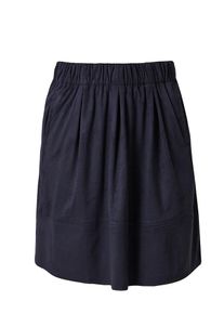 s.Oliver RED LABEL, Damen Ausgestellter Rock aus Velours, Nachtblau