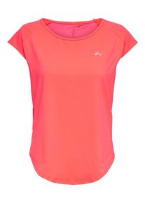Only Play, Damen Trainings-Shirt 'SARAH CURVED', Neonpink