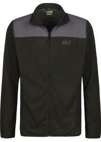 Jack Wolfskin, Herren Fleecejacke 'Performance Flex JKT', Dunkelgrau / Schwarz