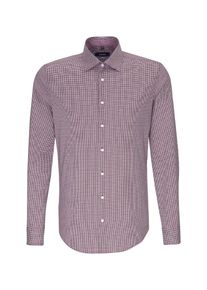 Seidensticker, Herren Hemd, Weinrot / Wei&szlig;